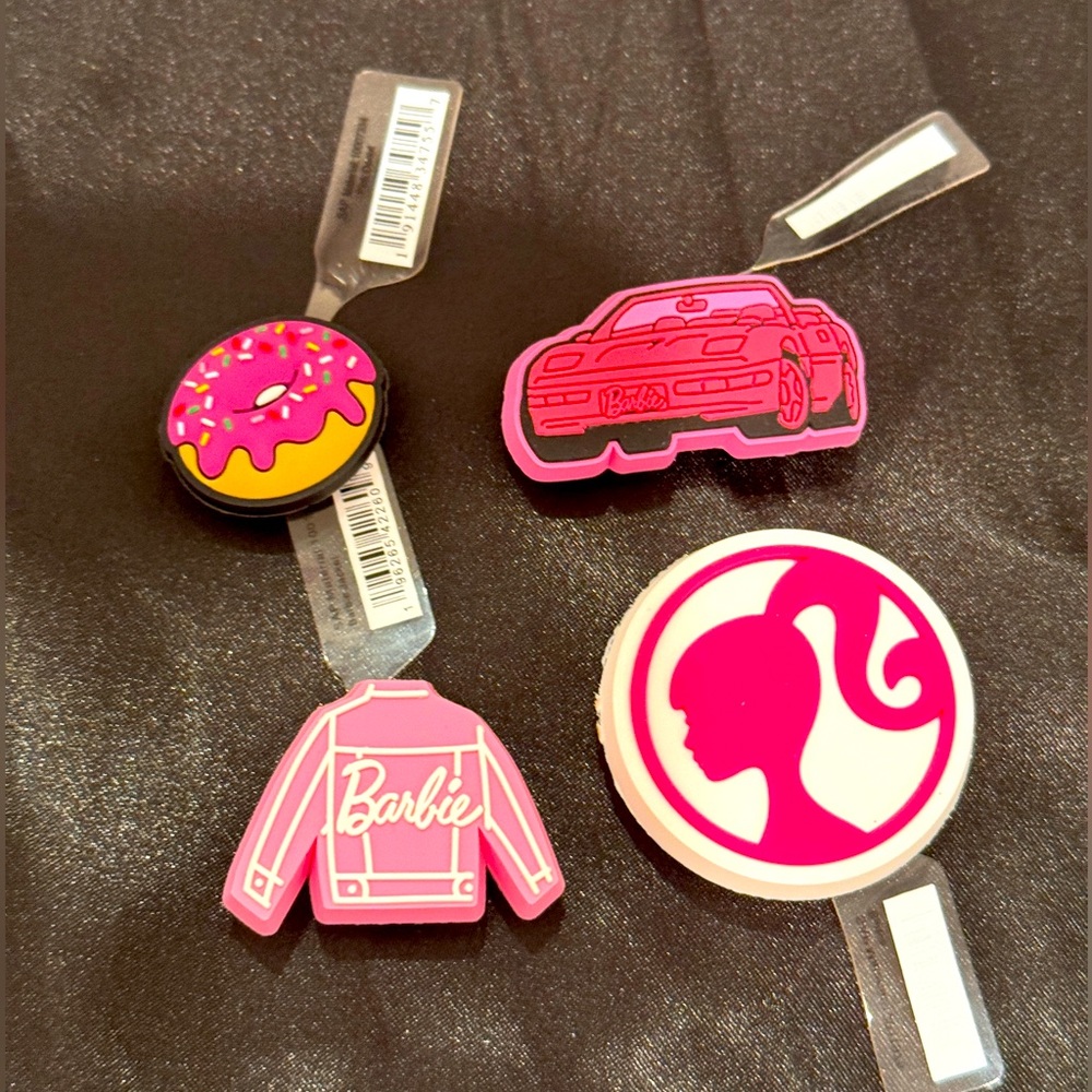 Crocs Jibbetz Shoe Charms Barbie Jacket, Corvette, Barbie, Sprinkle
